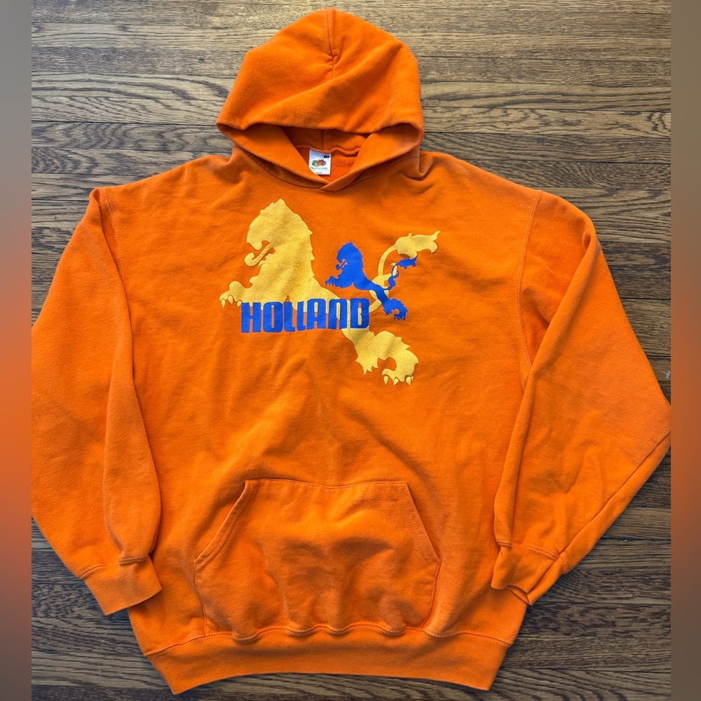 Holland Soccer Dutch Lion National Team Crest Orange Holland Hoodie with Lion